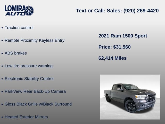 Used 2021 RAM 1500 Sport w/ Trailer Tow Group AWD/4WD image 33