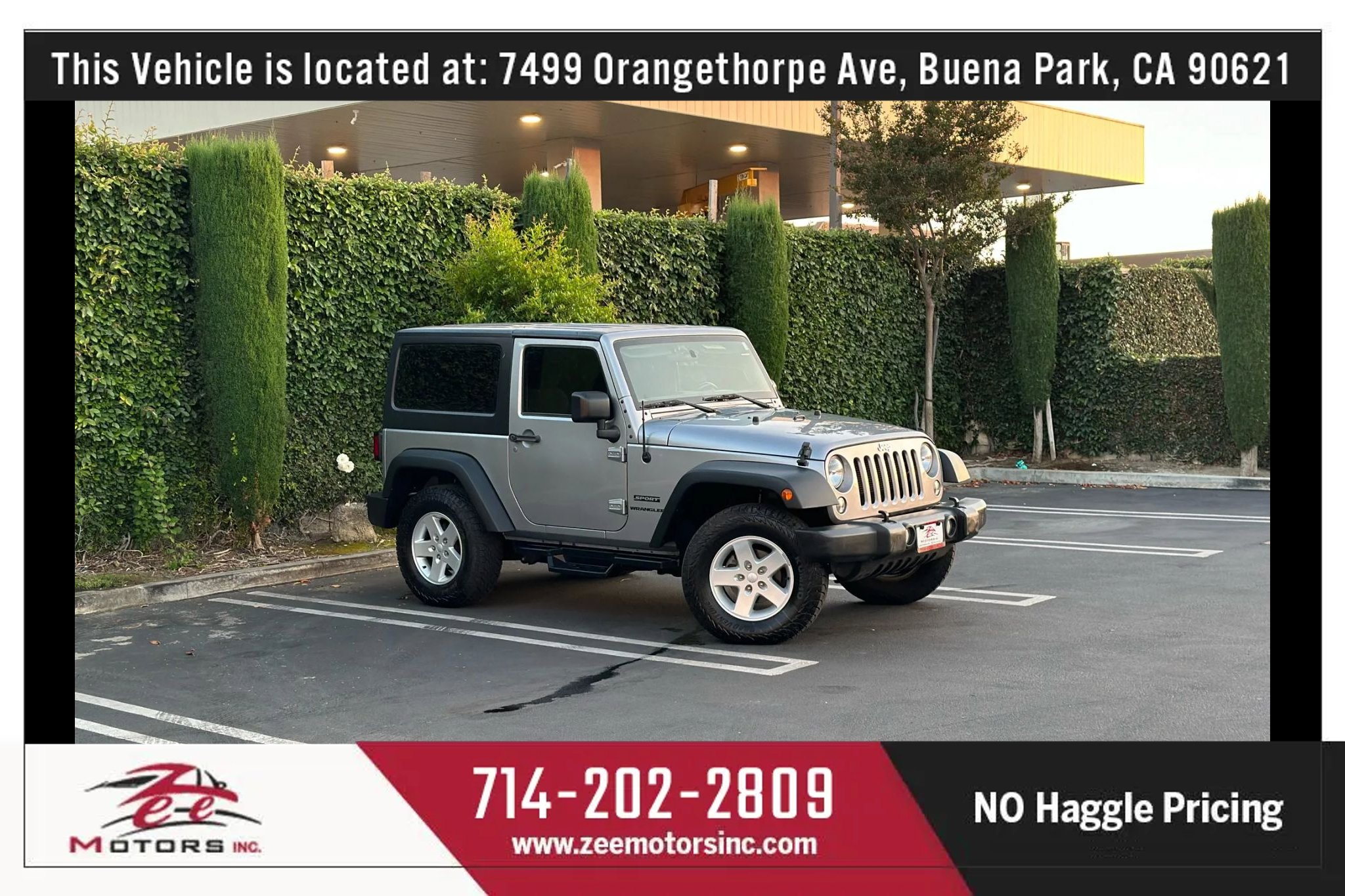 Used 2017 Jeep Wrangler Sport w/ Quick Order Package 24S image 2