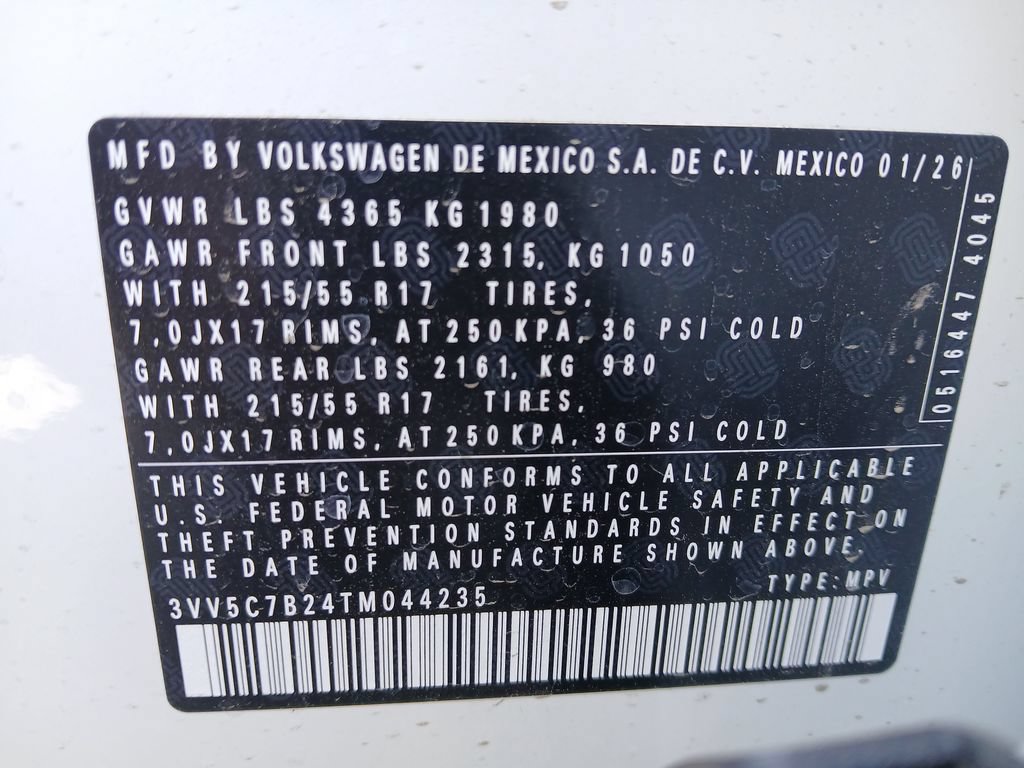 New 2026 Volkswagen Taos S FWD image 28
