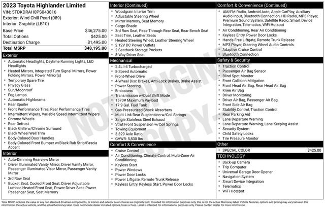 Used 2023 Toyota Highlander Limited image 4