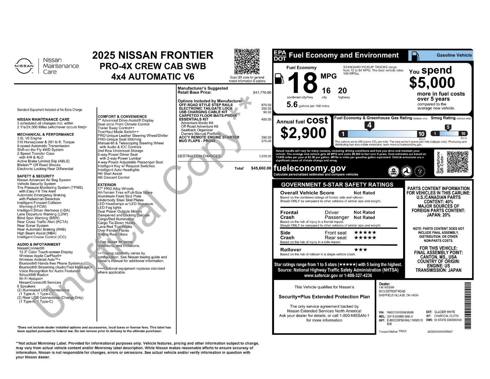 New 2025 Nissan Frontier PRO-4X image 5