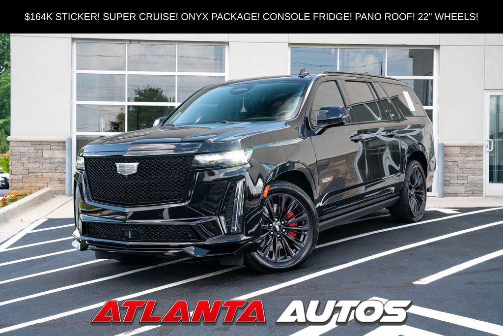 Used 2023 Cadillac Escalade ESV V w/ LPO, ONYX Package AWD/4WD video 1