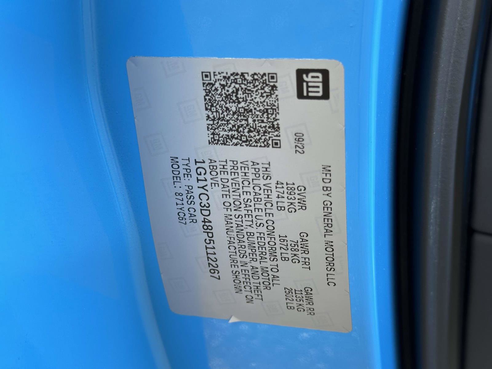 Used 2023 Chevrolet Corvette Stingray Premium Conv w/ Z51 Performance Package image 15