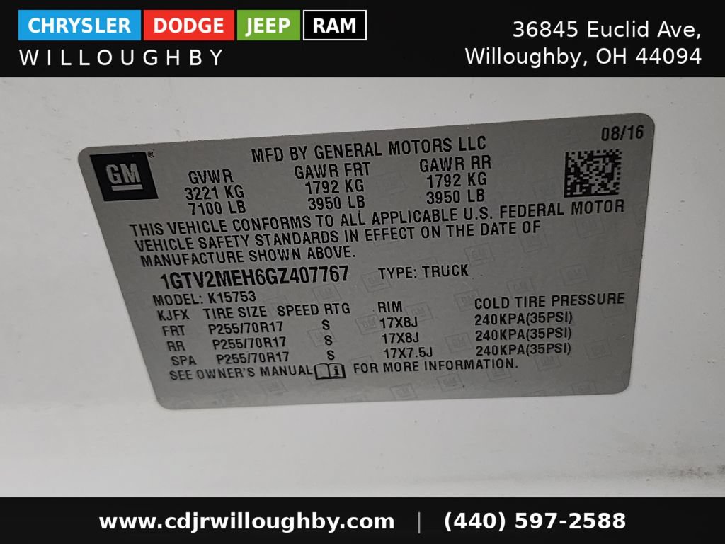 Used 2016 GMC Sierra 1500 SLE w/ SLE Value Package AWD/4WD image 42