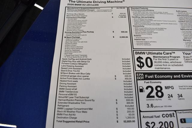 New 2026 BMW X2 xDrive28i w/ M Sport Package AWD/4WD image 6