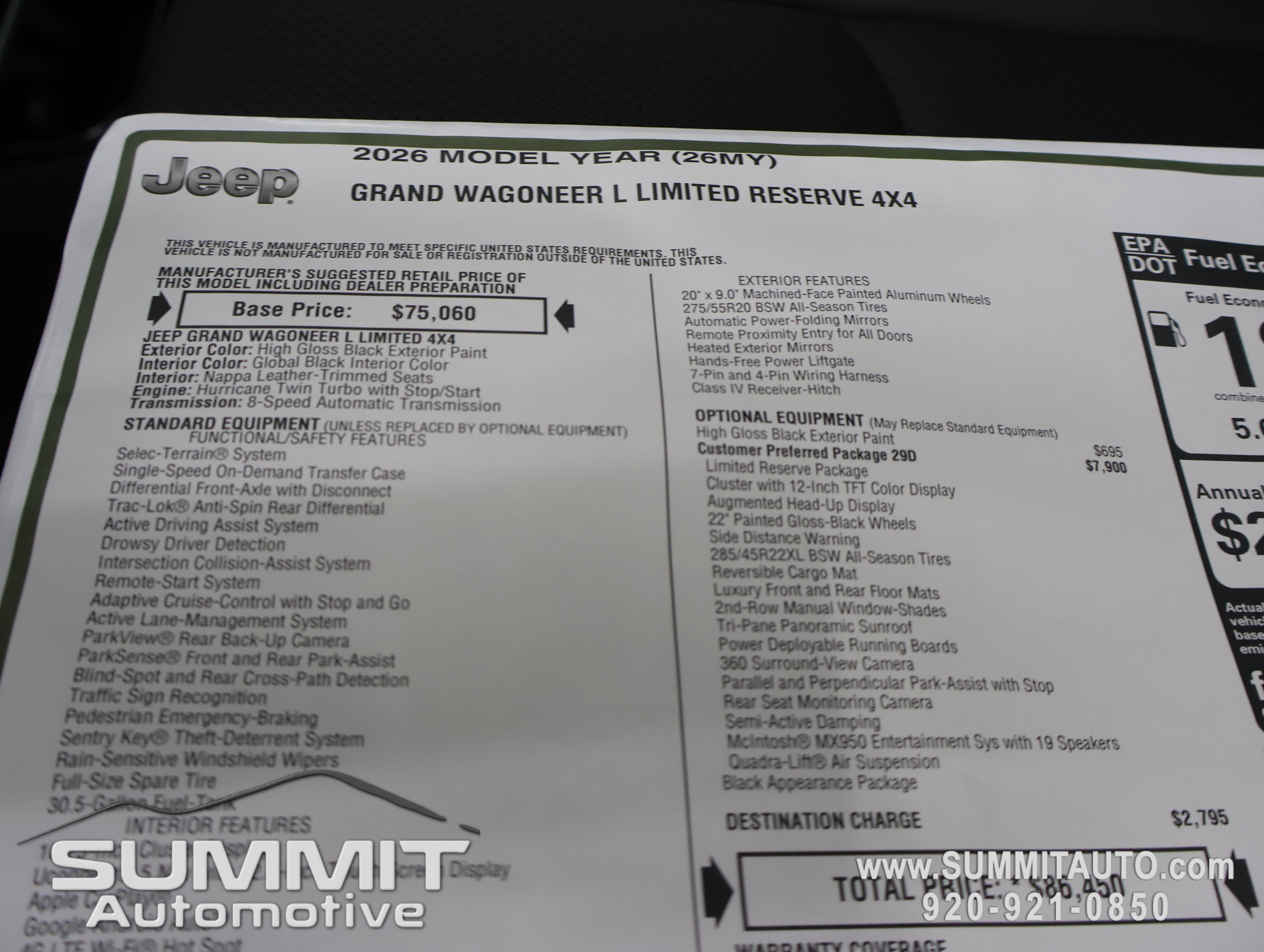 New 2026 Jeep Grand Wagoneer L Limited AWD/4WD image 49