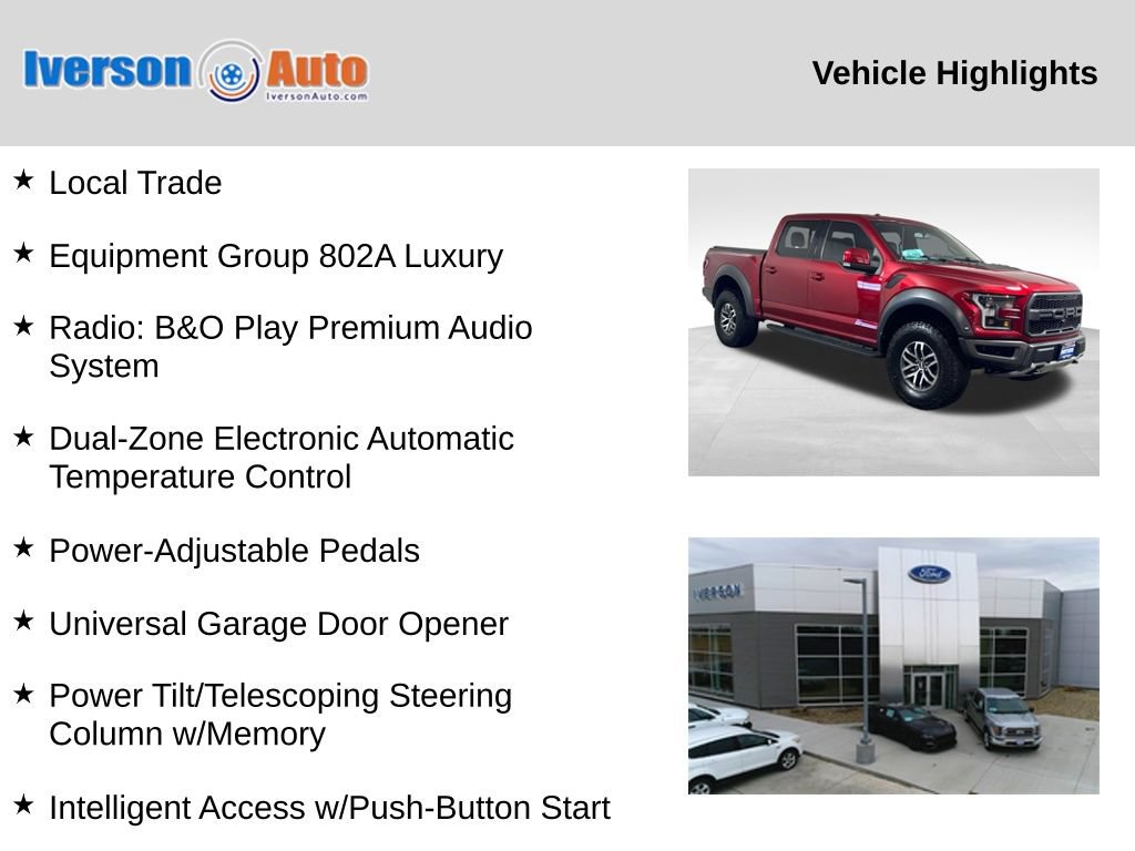 Used 2018 Ford F150 Raptor w/ Equipment Group 802A Luxury AWD/4WD image 2