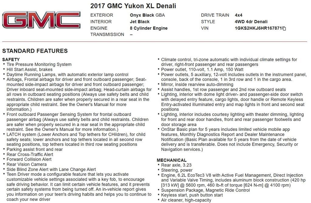 Used 2017 GMC Yukon XL Denali w/ Open Road Package image 18