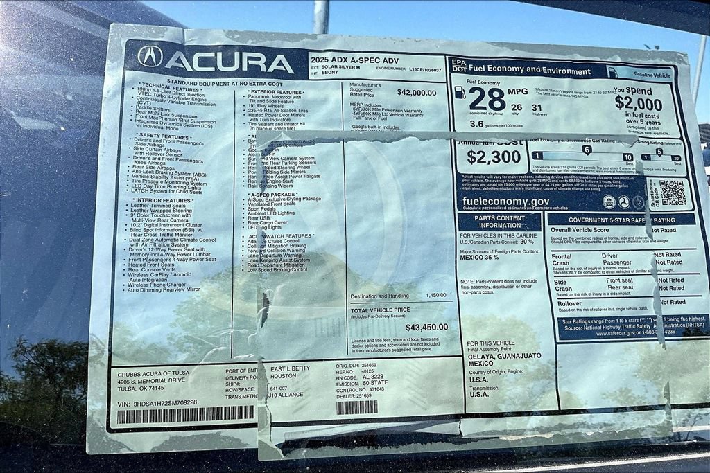 New 2025 Acura ADX A-Spec FWD image 40