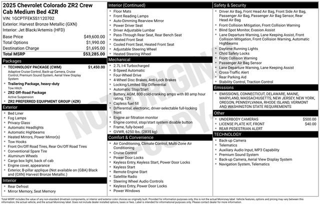 Used 2025 Chevrolet Colorado ZR2 w/ Technology Package image 33