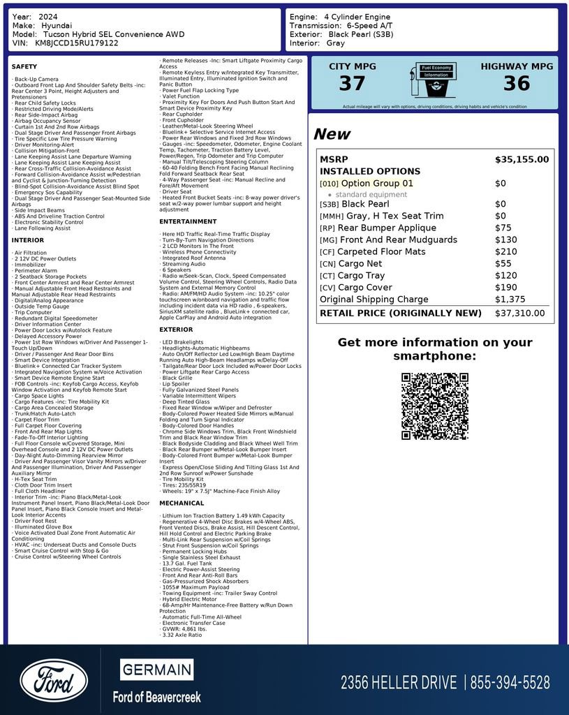 Used 2024 Hyundai Tucson SEL image 28