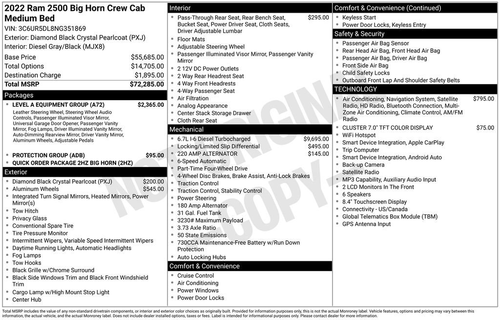 Certified 2022 RAM 2500 Big Horn w/ Level A Equipment Group AWD/4WD image 9