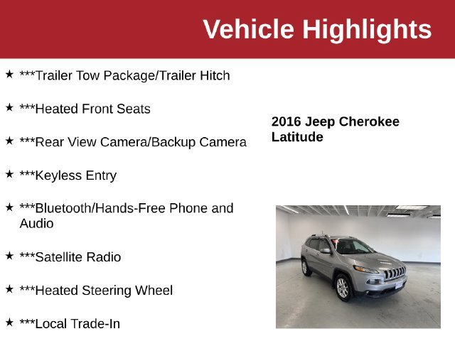 Used 2016 Jeep Cherokee Latitude w/ Cold Weather Group AWD/4WD image 10