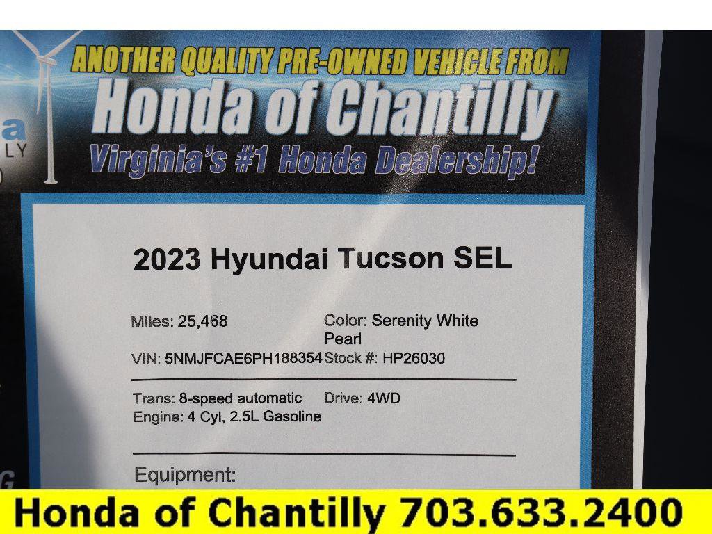 Used 2023 Hyundai Tucson SEL w/ Convenience Package image 48
