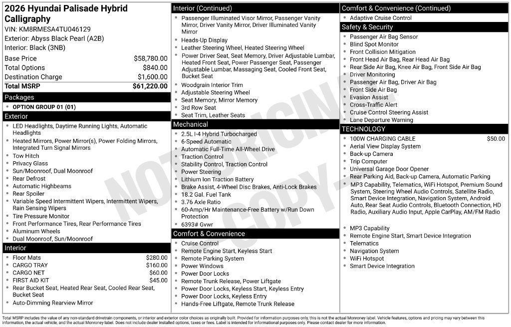 Certified 2026 Hyundai Palisade Calligraphy AWD/4WD image 32