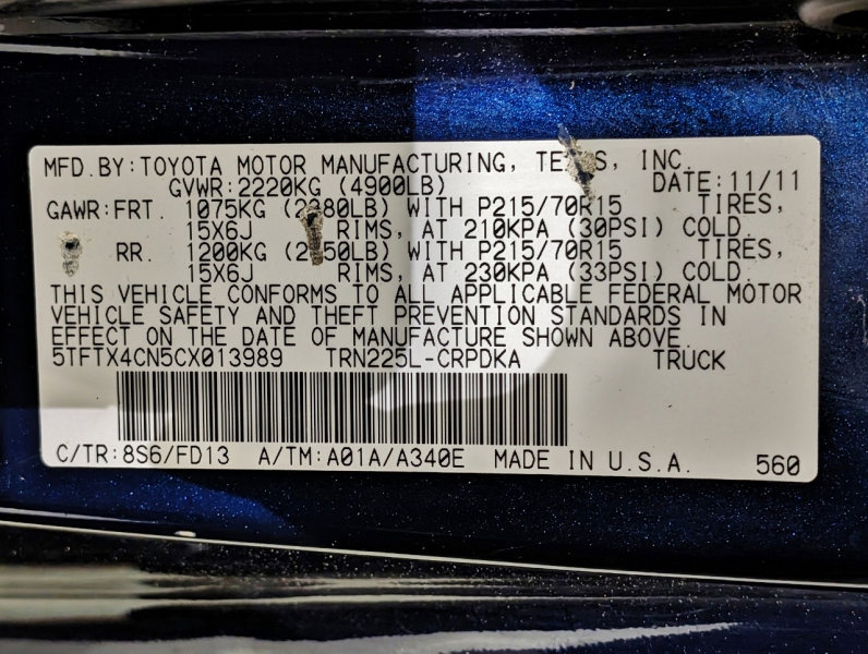 Used 2012 Toyota Tacoma 2WD Access Cab image 58