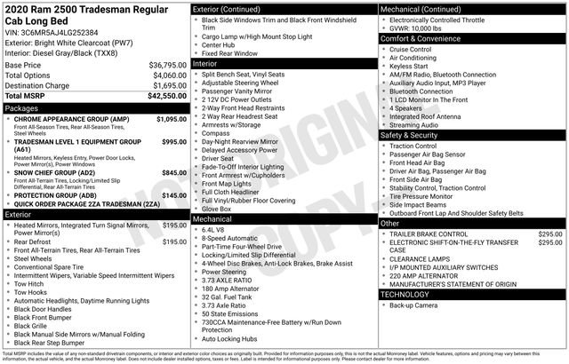 Used 2020 RAM 2500 Tradesman w/ Chrome Appearance Group image 2