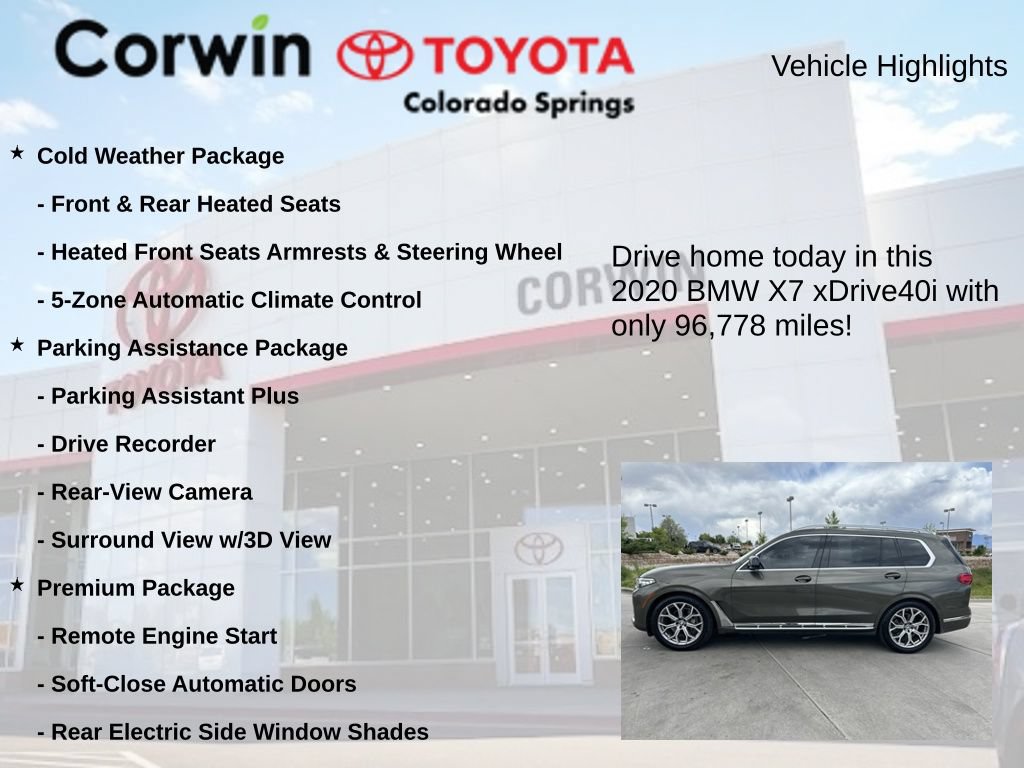 Used 2020 BMW X7 xDrive40i w/ Premium Package AWD/4WD image 7