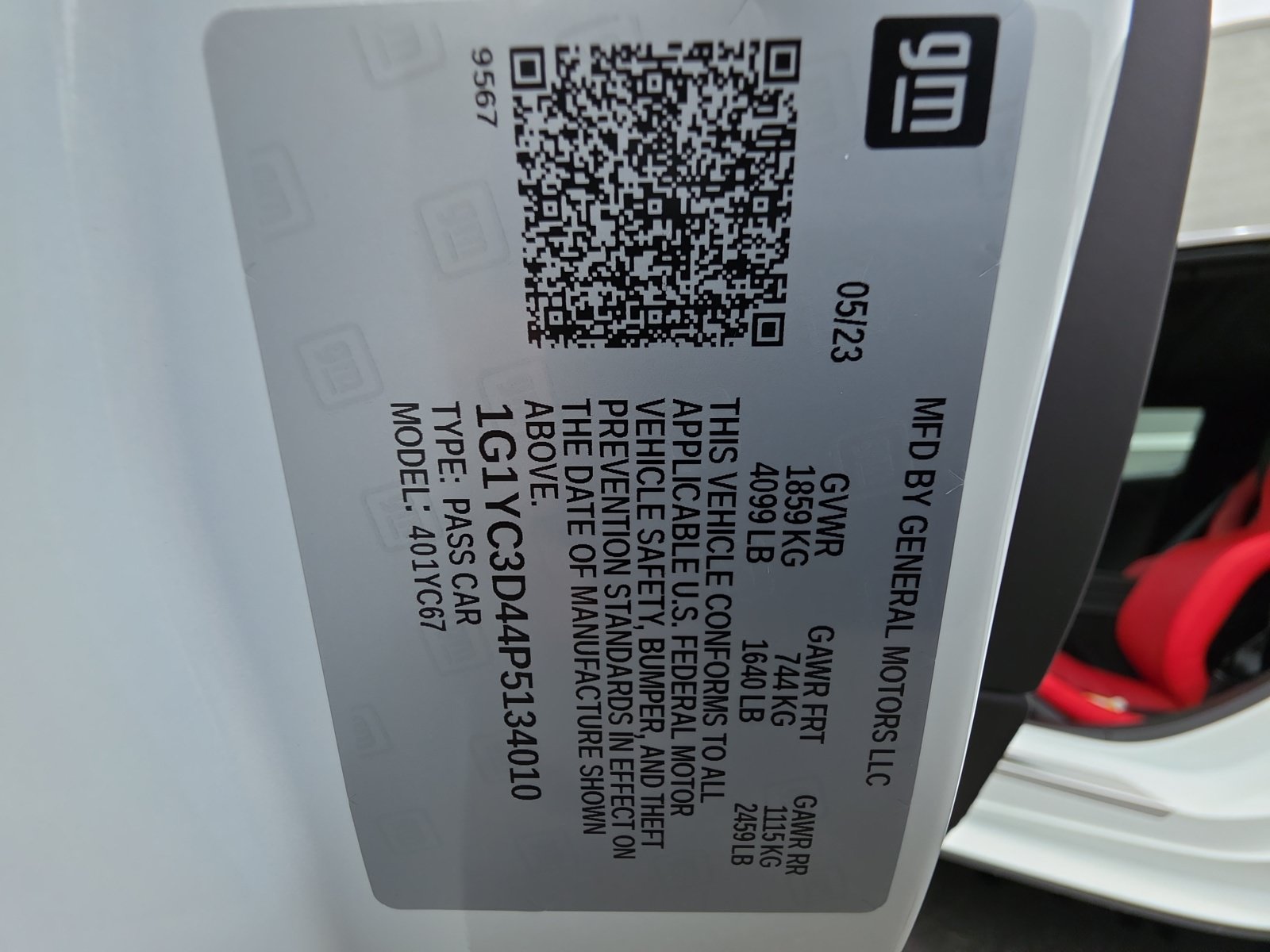 Used 2023 Chevrolet Corvette Stingray Premium Conv w/ Battery Protection Package RWD image 39