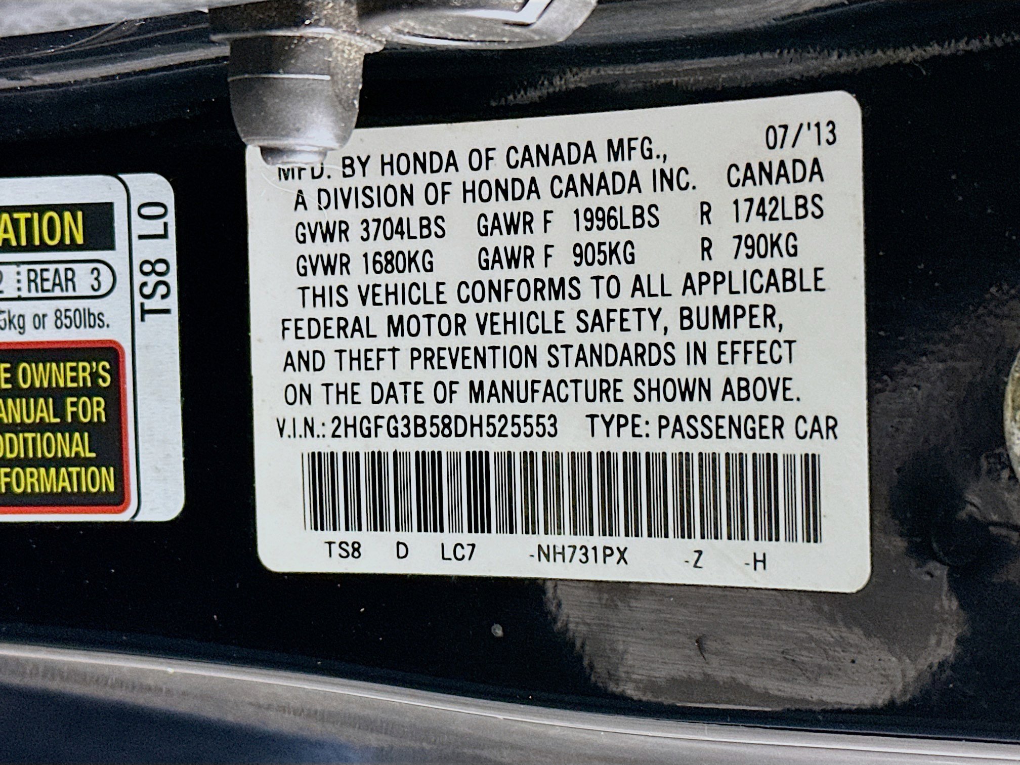 Used 2013 Honda Civic LX image 12