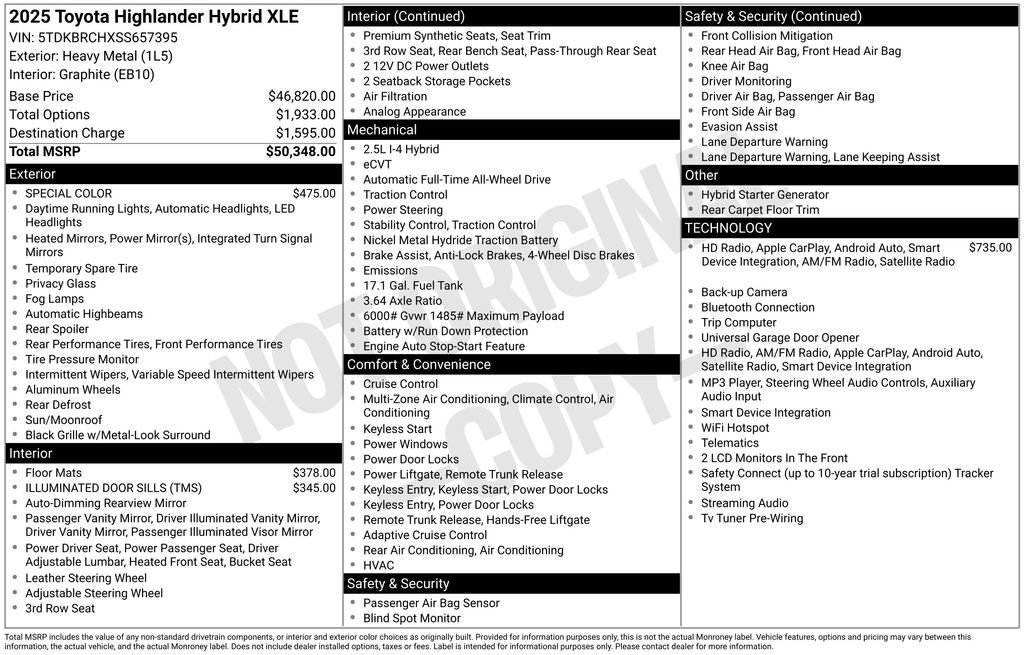Used 2025 Toyota Highlander XLE AWD/4WD image 4