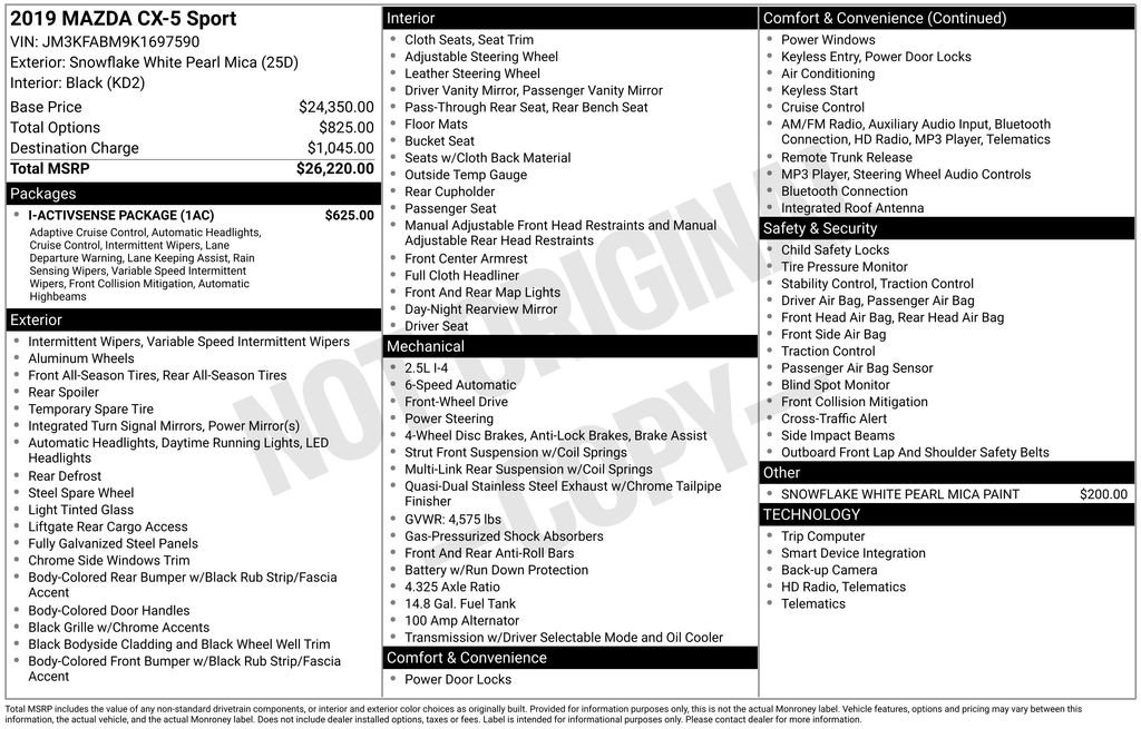 Used 2019 MAZDA CX-5 Sport w/ I-ACTIVSENSE Package image 6