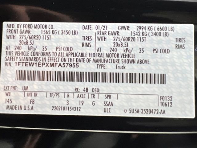 Used 2021 Ford F150 XLT w/ Equipment Group 302A High image 59