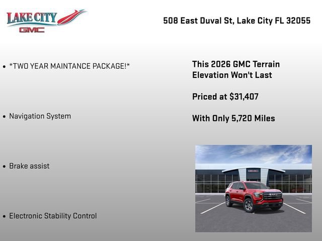 New 2026 GMC Terrain Elevation w/ LPO, Floor Liner Package AWD/4WD image 9