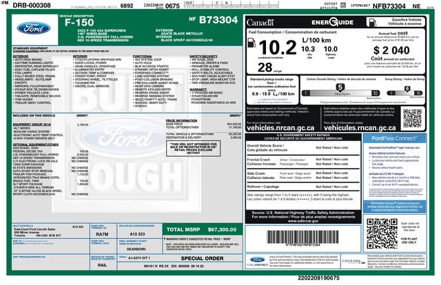 Used 2022 Ford F150 XLT w/ Equipment Group 301A Mid AWD/4WD image 2