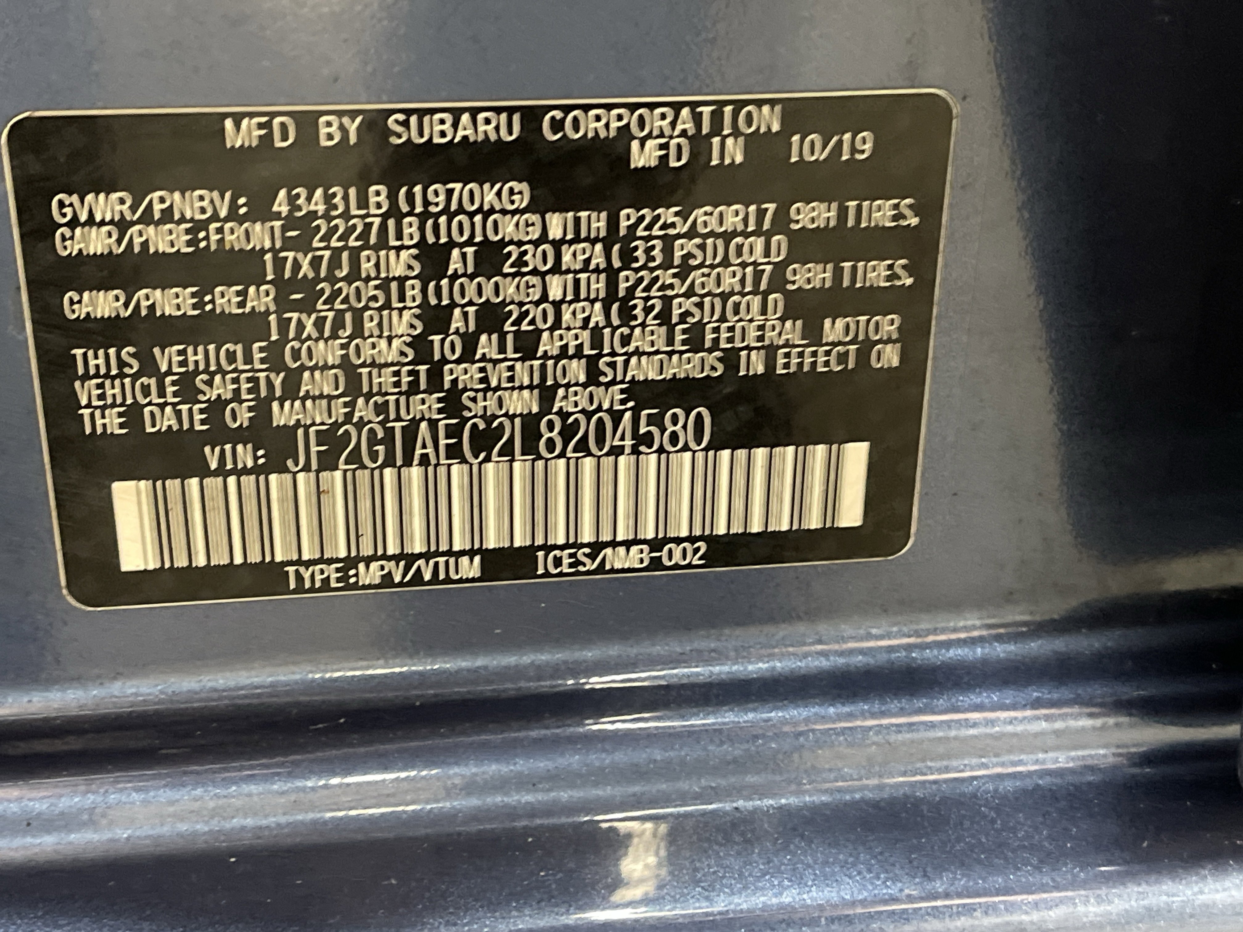 Used 2020 Subaru Crosstrek 2.0i Premium w/ Moonroof Package 1 image 27