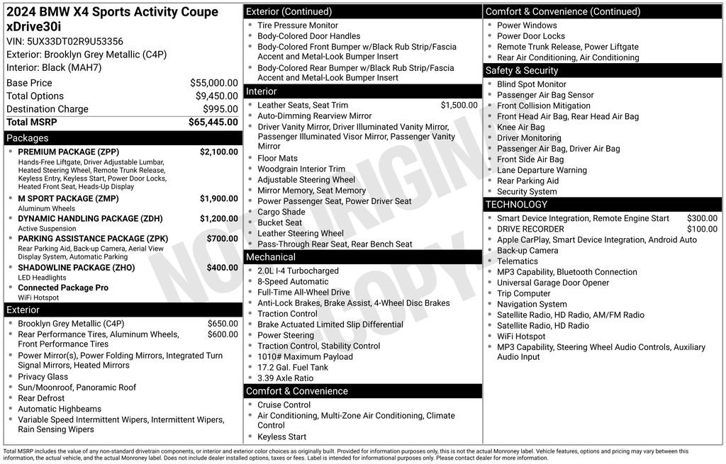 Certified 2024 BMW X4 xDrive30i w/ Premium Package AWD/4WD image 36