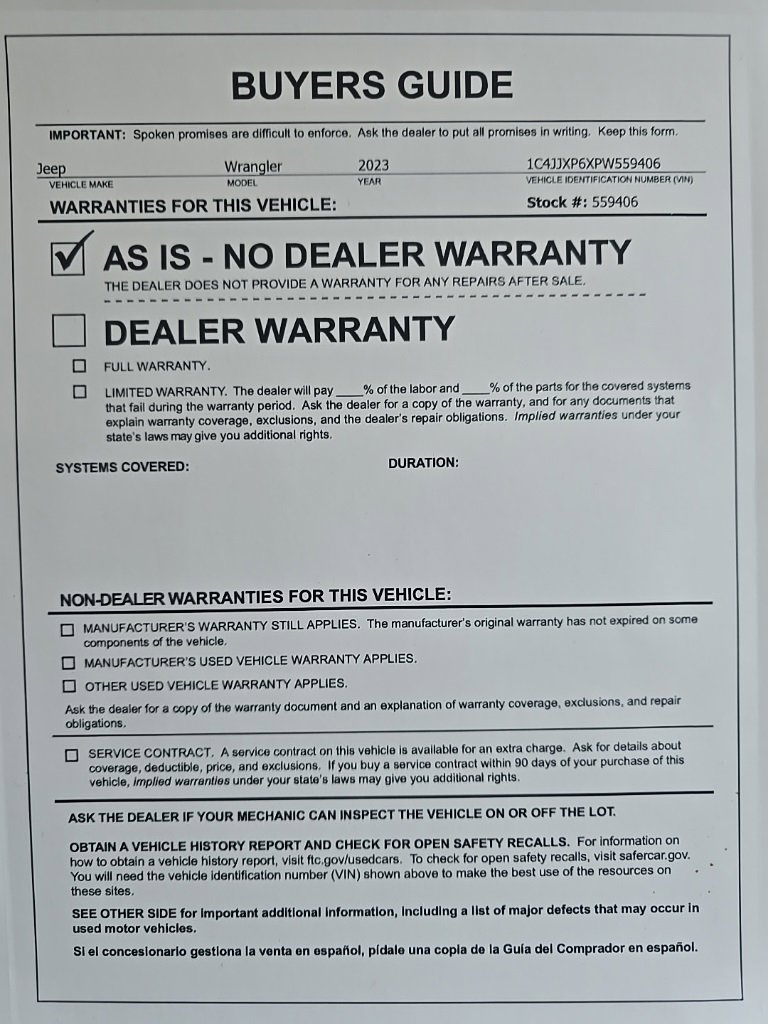 Used 2023 Jeep Wrangler Unlimited Sahara w/ Cold Weather Group image 28