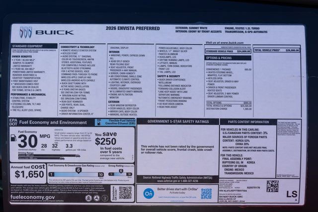 New 2026 Buick Envista Preferred w/ Convenience I Package FWD image 27