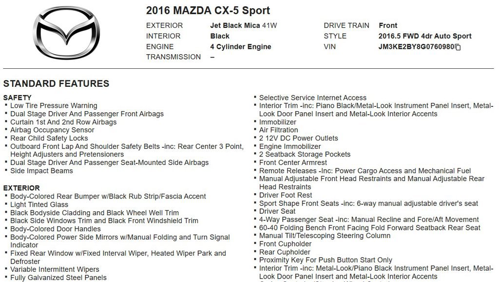Used 2016 MAZDA CX-5 Sport FWD image 17