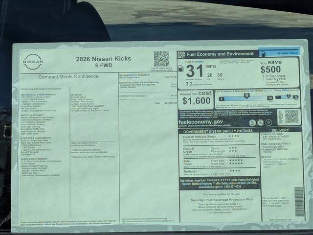 New 2026 Nissan Kicks S image 16