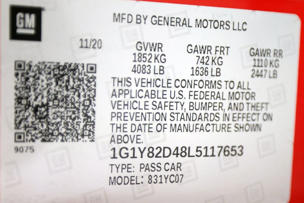 Used 2020 Chevrolet Corvette Stingray Premium Cpe w/ 3LT Preferred Equipment Group RWD image 56