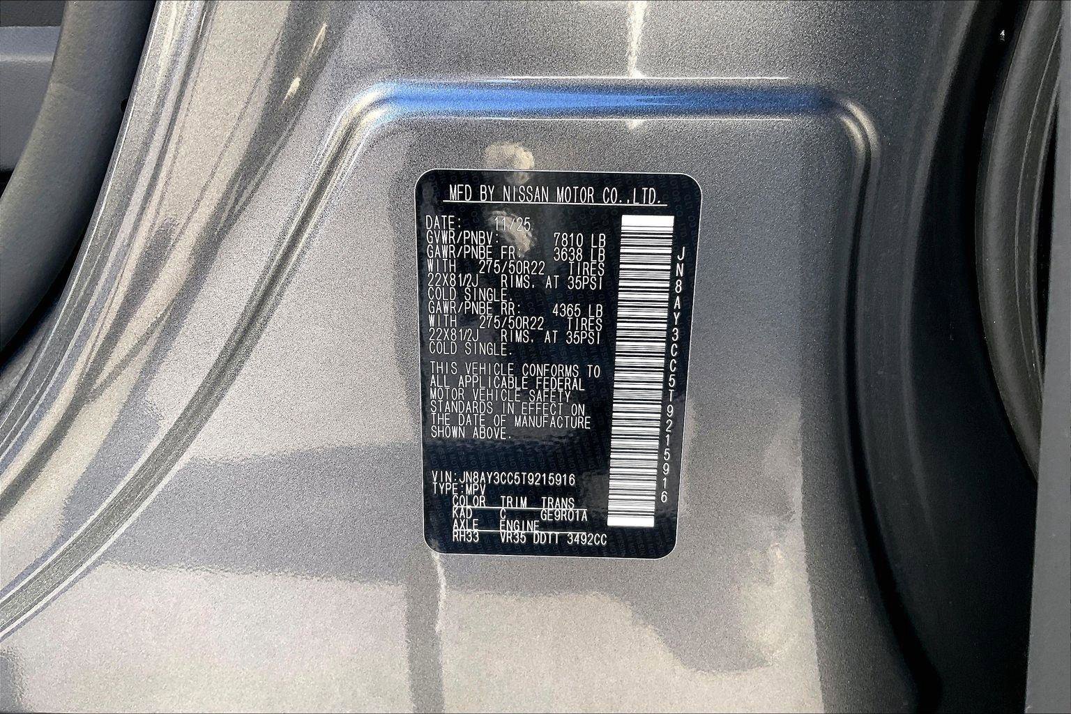 New 2026 Nissan Armada Platinum Reserve image 3