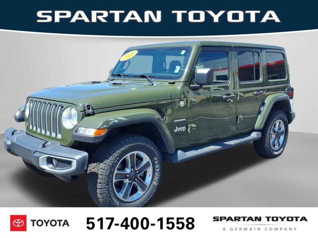 Used 2021 Jeep Wrangler Unlimited Sahara w/ Uconnect 4C Nav & Sound Group
