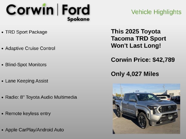 Used 2025 Toyota Tacoma TRD Sport AWD/4WD image 6