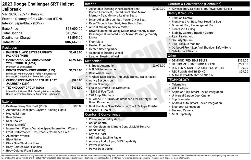 Used 2023 Dodge Challenger SRT Hellcat RWD image 38