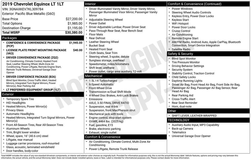 Used 2019 Chevrolet Equinox LT FWD image 6