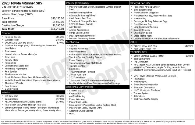 Certified 2023 Toyota 4Runner SR5 RWD image 21