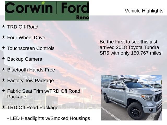 Used 2018 Toyota Tundra SR5 w/ TRD Off Road Package AWD/4WD image 4