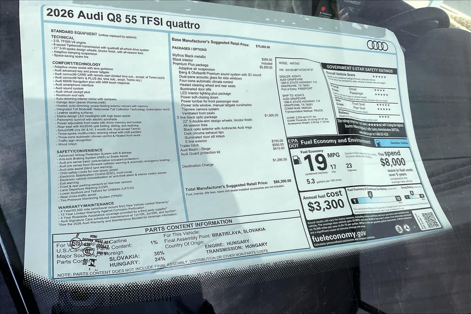 New 2026 Audi Q8 Premium Plus AWD/4WD image 18