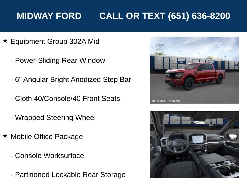New 2025 Ford F150 XLT w/ Equipment Group 302A MID image 25
