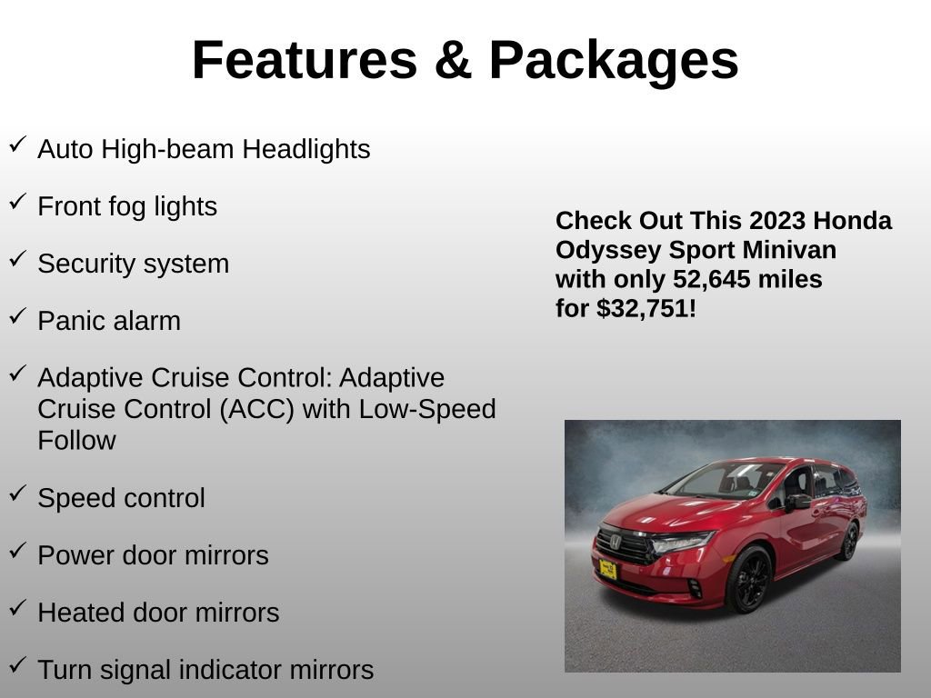 Certified 2023 Honda Odyssey Sport image 24