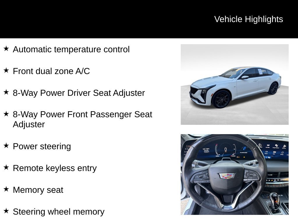 Certified 2025 Cadillac CT5 Sport w/ Sun And Sound Package AWD/4WD image 18