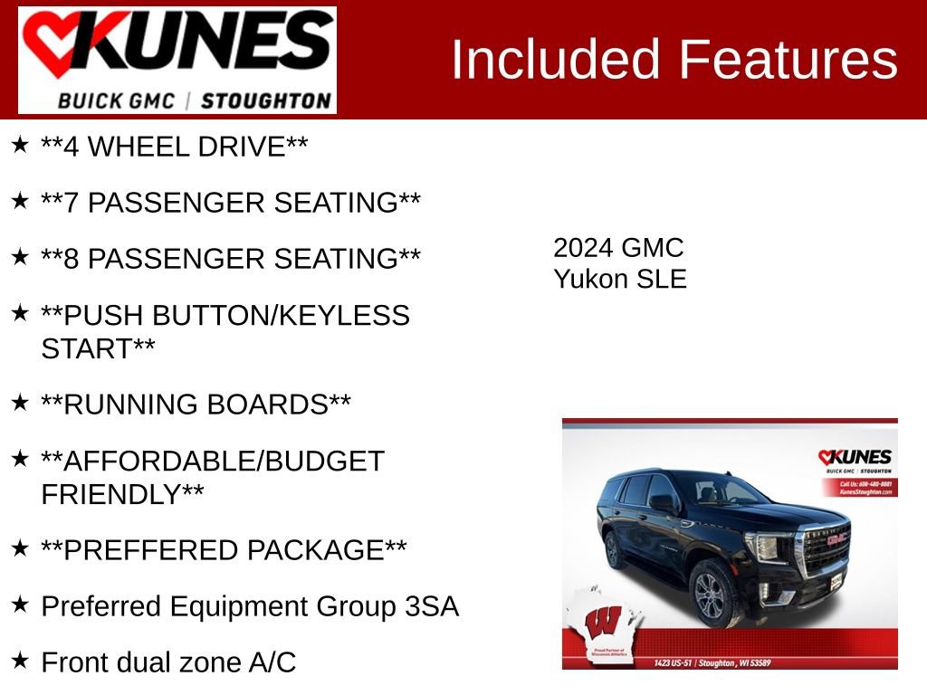 Used 2024 GMC Yukon SLE AWD/4WD image 3