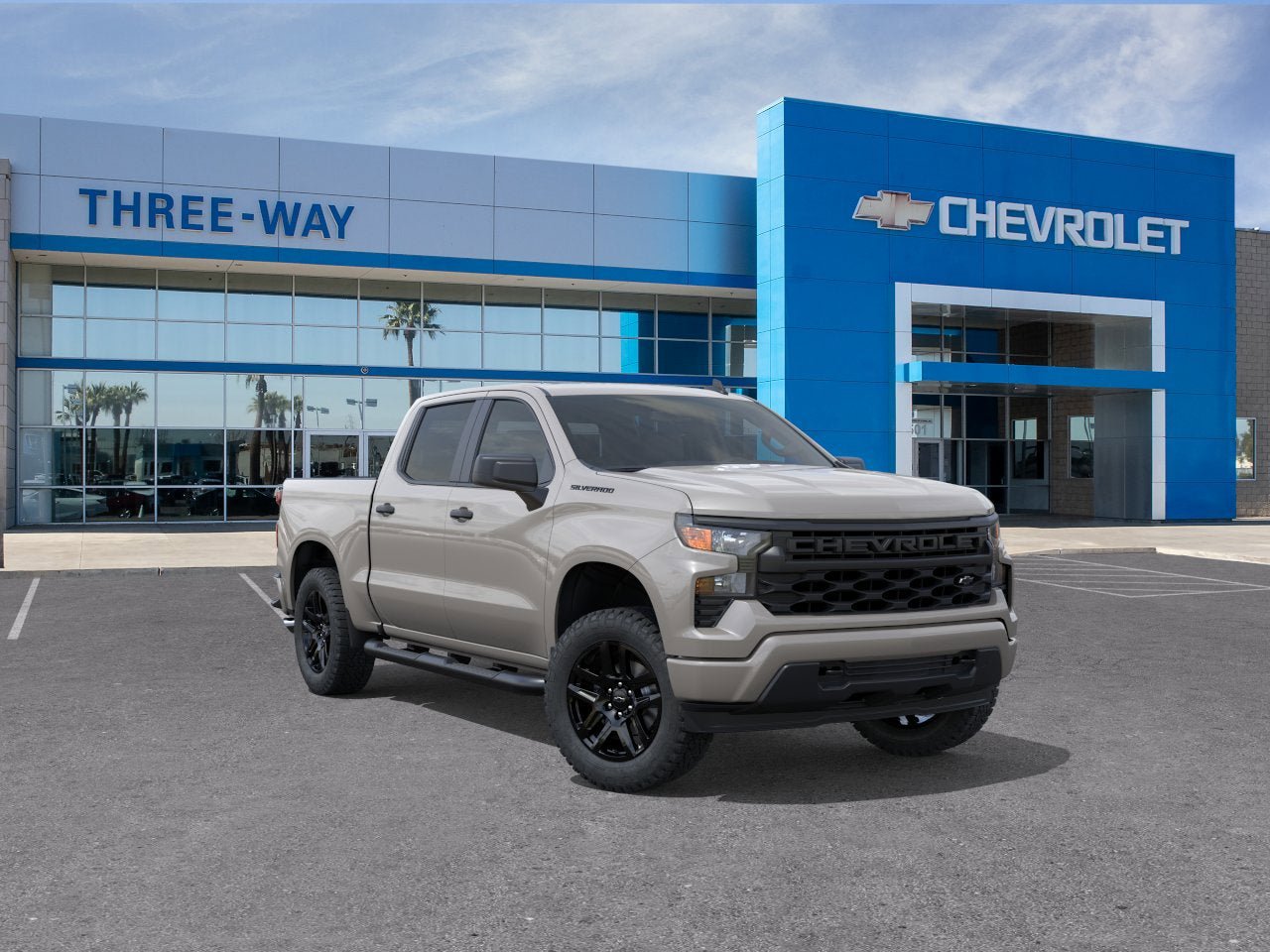 New 2026 Chevrolet Silverado 1500 Custom w/ Turbomax Blackout Package RWD image 1