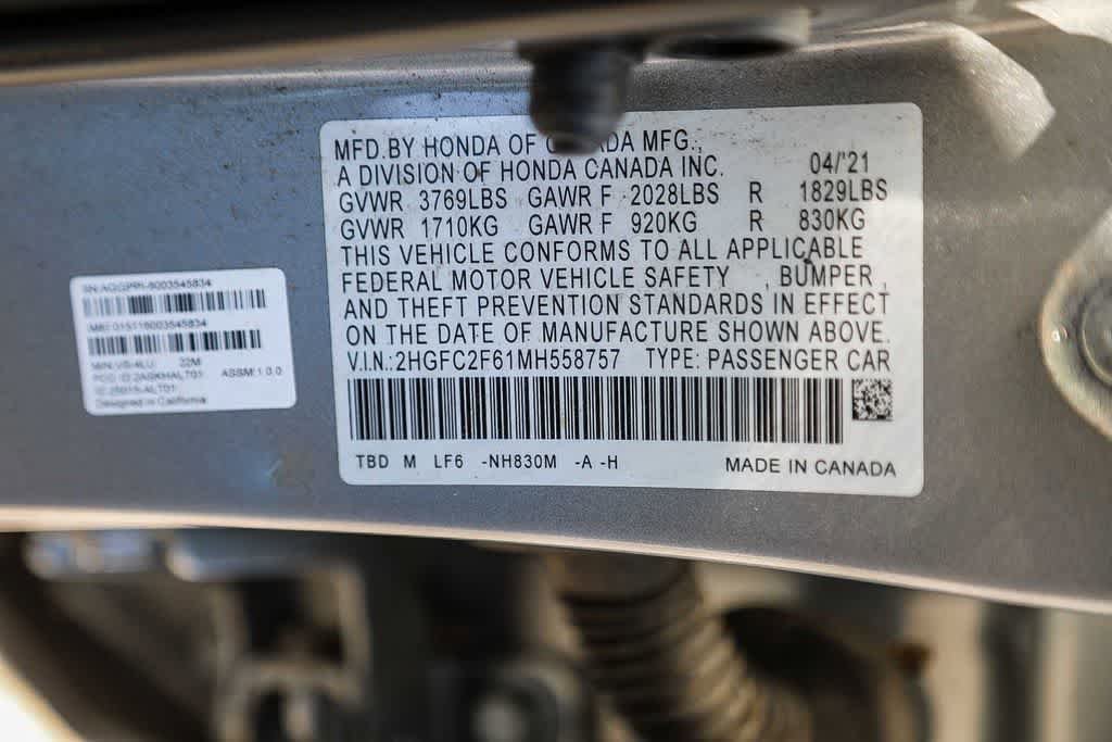 Used 2021 Honda Civic LX image 10